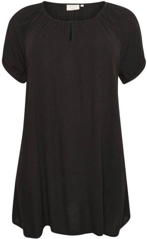 Kaffe Curve semi transparante tuniek KCami met open detail zwart