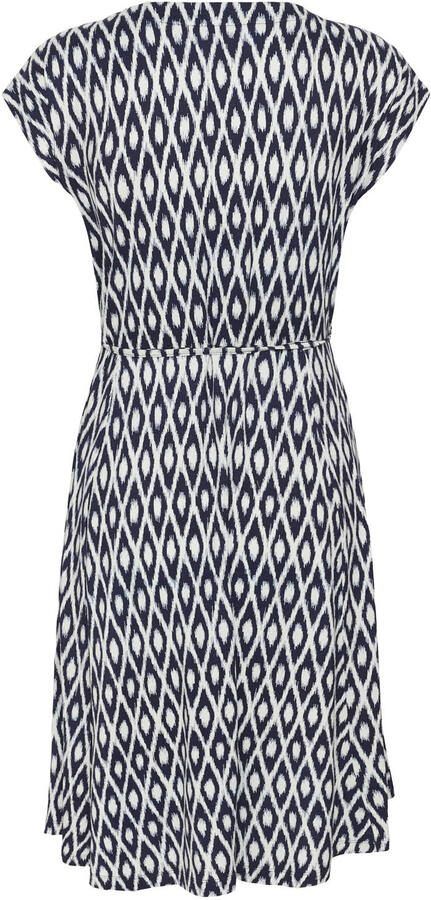 Kaffe a-lijn jurk met ceintuur donkerblauw - Foto 3