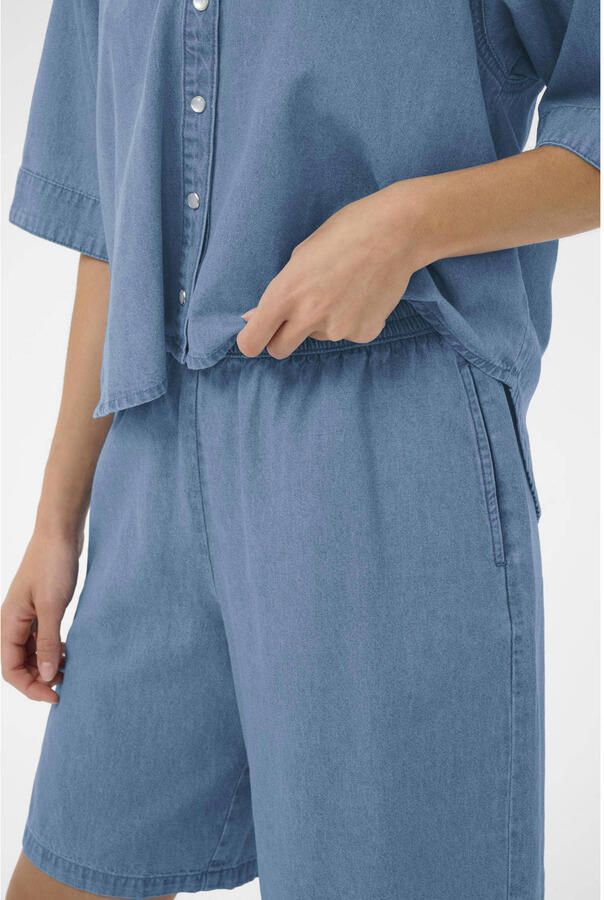 Kaffe baggy regular waist short medium blue denim - Foto 2