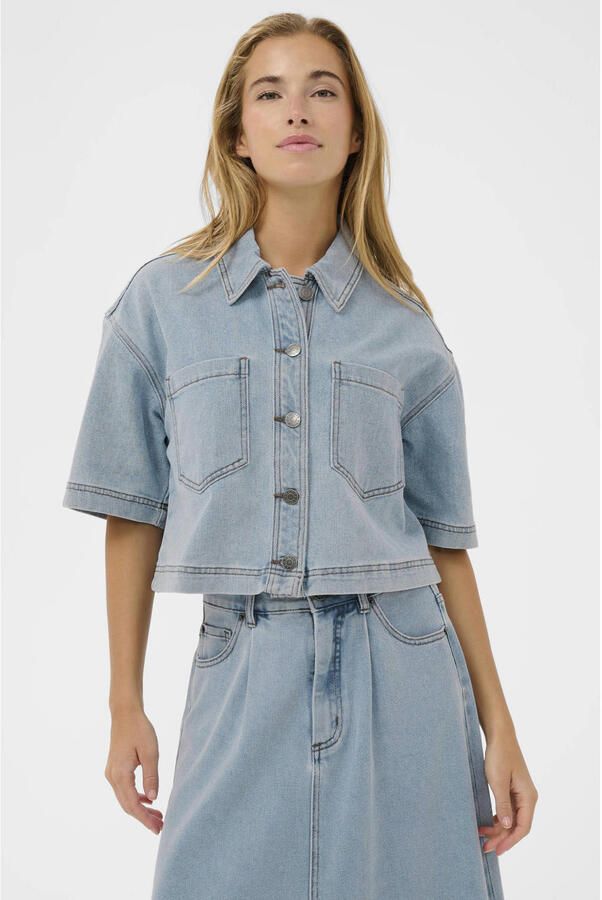Kaffe blouse medium blue denim