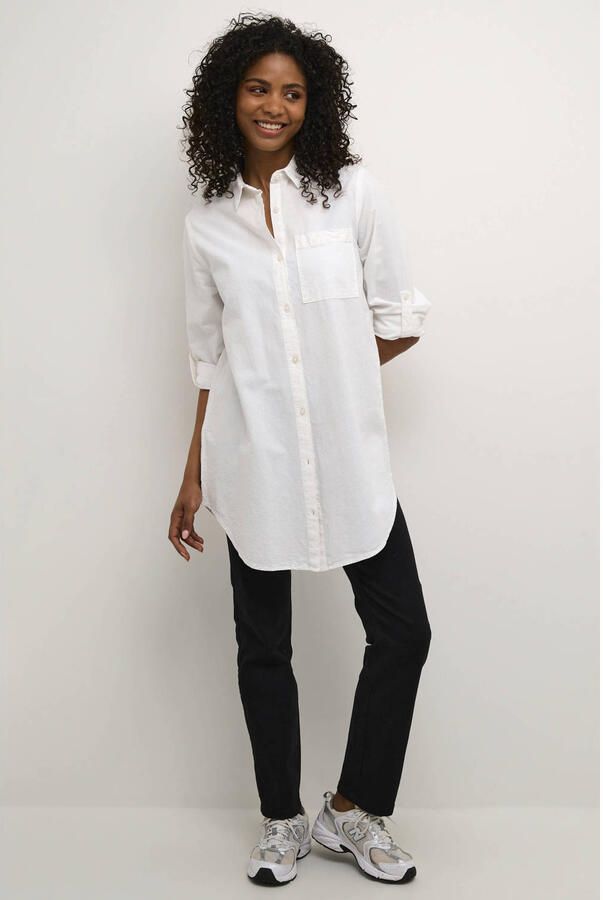 Kaffe Overhemdblouse met borstzak model 'KANAYA' - Foto 2