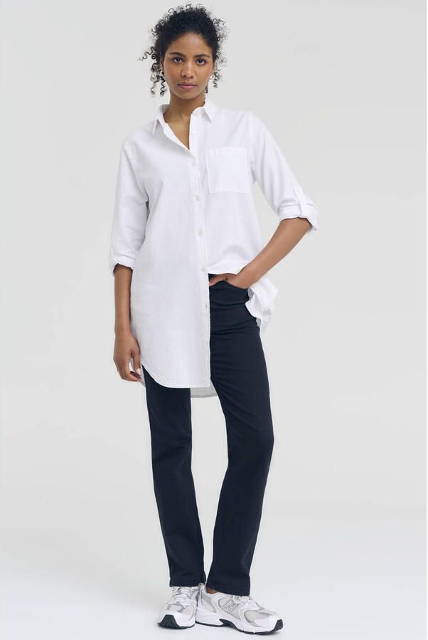 Kaffe Overhemdblouse met borstzak model 'KANAYA' - Foto 3