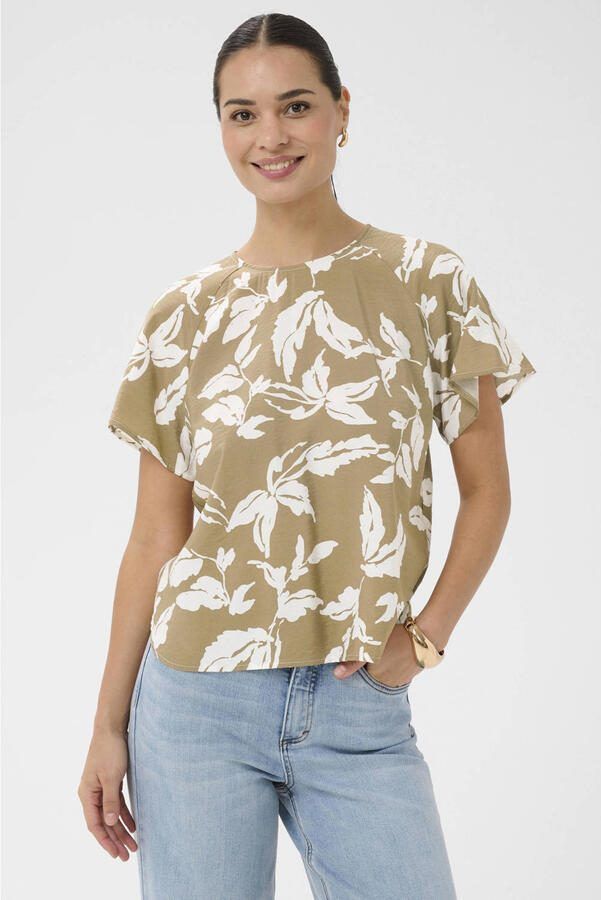 Kaffe blousetop bruin
