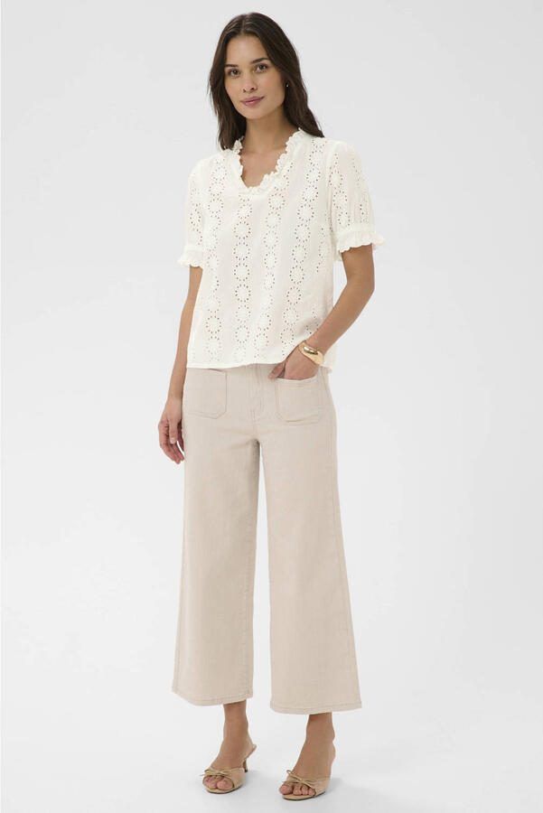 Kaffe blousetop ecru broderie