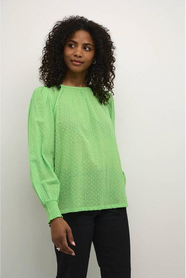 Kaffe Lenteboeket Lange Mouw Blouse Green Dames - Foto 2