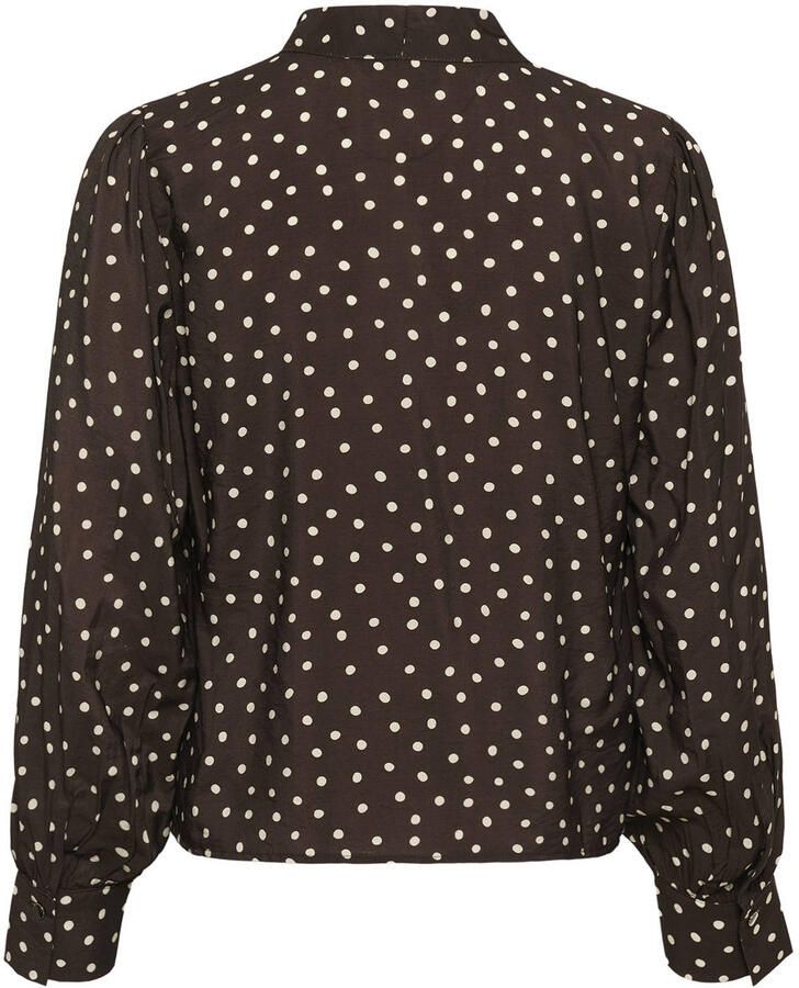 Kaffe blousetop met stippen bruin - Foto 2