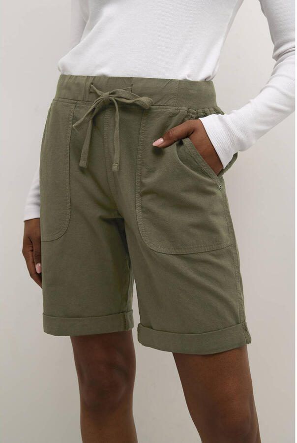 Kaffe Bermuda met elastische band model 'KANAYA'