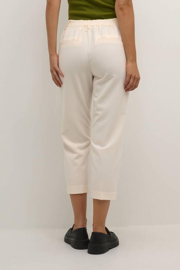 Kaffe cropped high waist regular fit pantalon Kasakura ecru - Foto 3