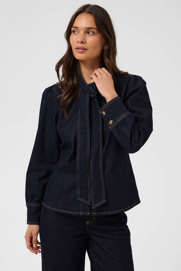Kaffe denim blouse donkerblauw