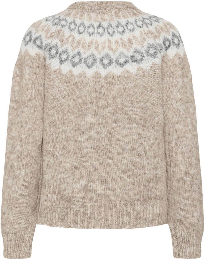 Kaffe gebreide noorse trui met wol beige - Foto 2