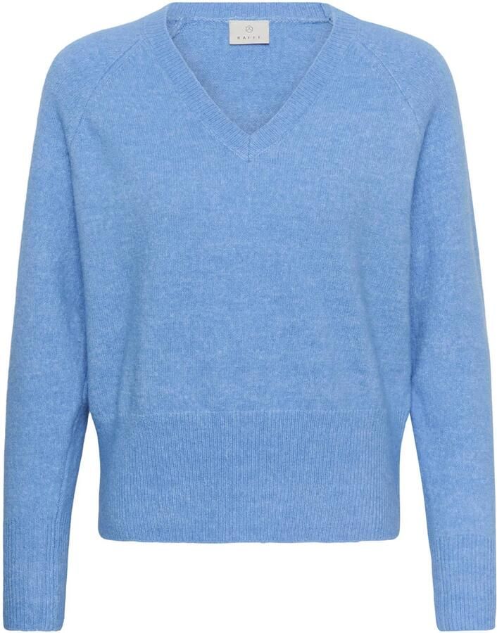 Kaffe gebreide trui met wol blauw