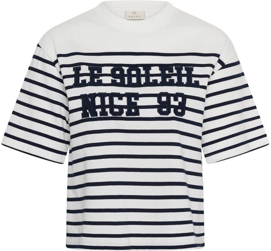 Kaffe gestreept T-shirt wit - Foto 2