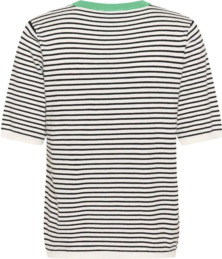 Kaffe gestreepte T-shirt zwart fijn gebreid - Foto 2