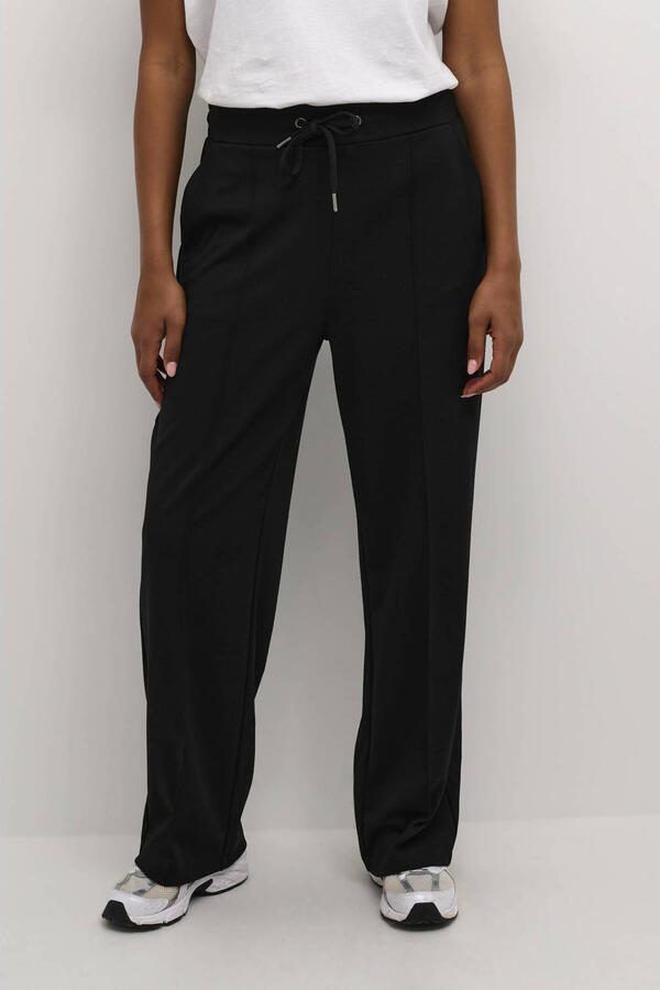 Kaffe high waist straight fit pantalon KAJENNY zwart - Foto 3