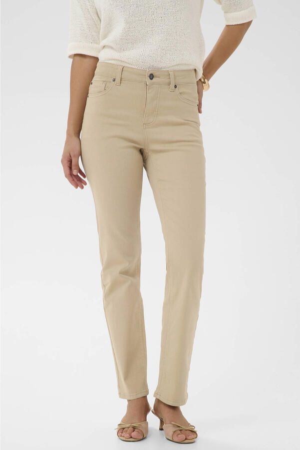 Kaffe high waist bootcut jeans beige