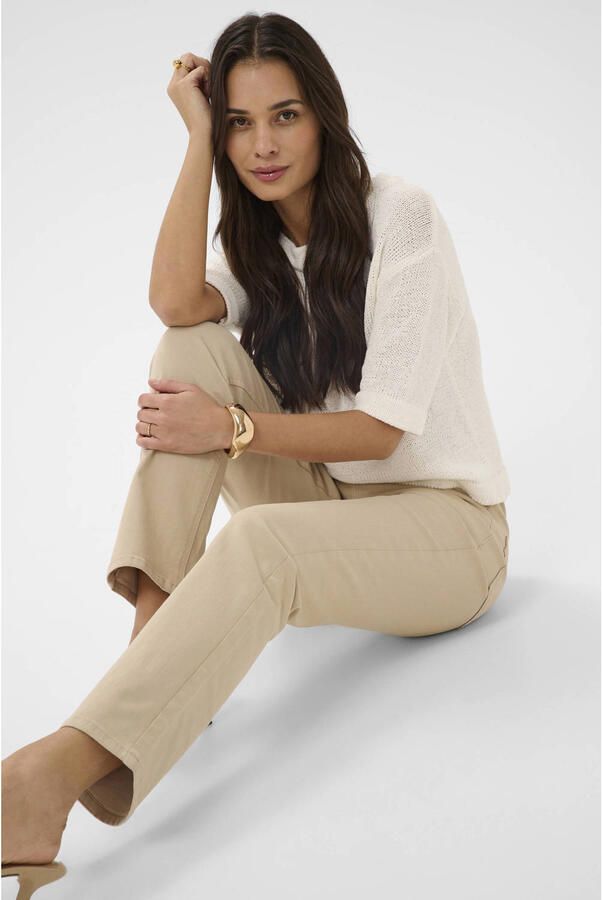 Kaffe high waist bootcut jeans beige - Foto 2