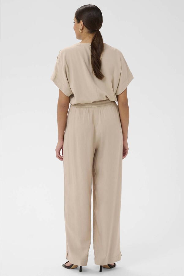 Kaffe high waist casual broek beige - Foto 2