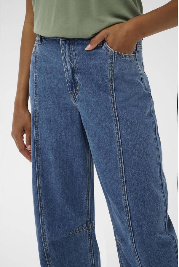 Kaffe high waist medium blue denim