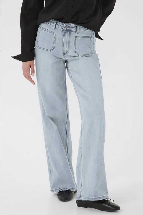 Kaffe high waist regular fit jeans light blue denim