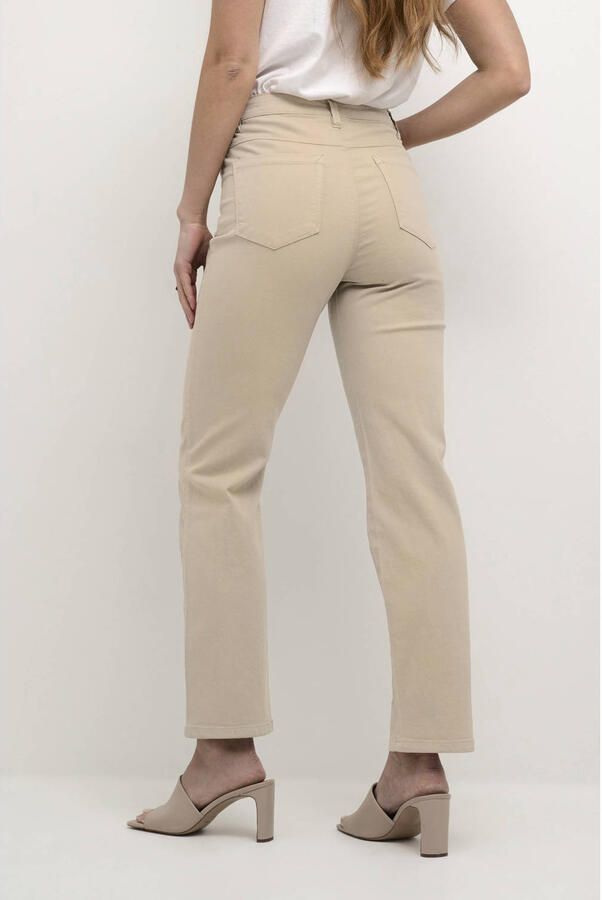 Kaffe high waist straight leg jeans beige