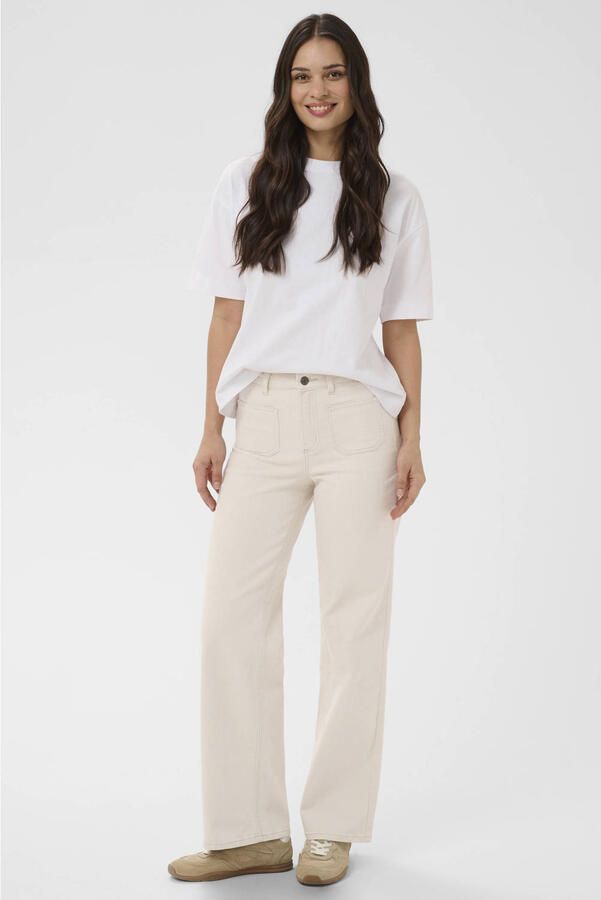 Kaffe KAbrook high waist bootcut jeans beige - Foto 2