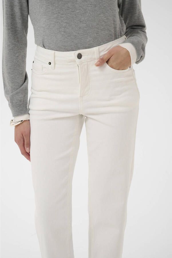 Kaffe KAmaris Reg Fit Jeans high waist bootcut jeans wit