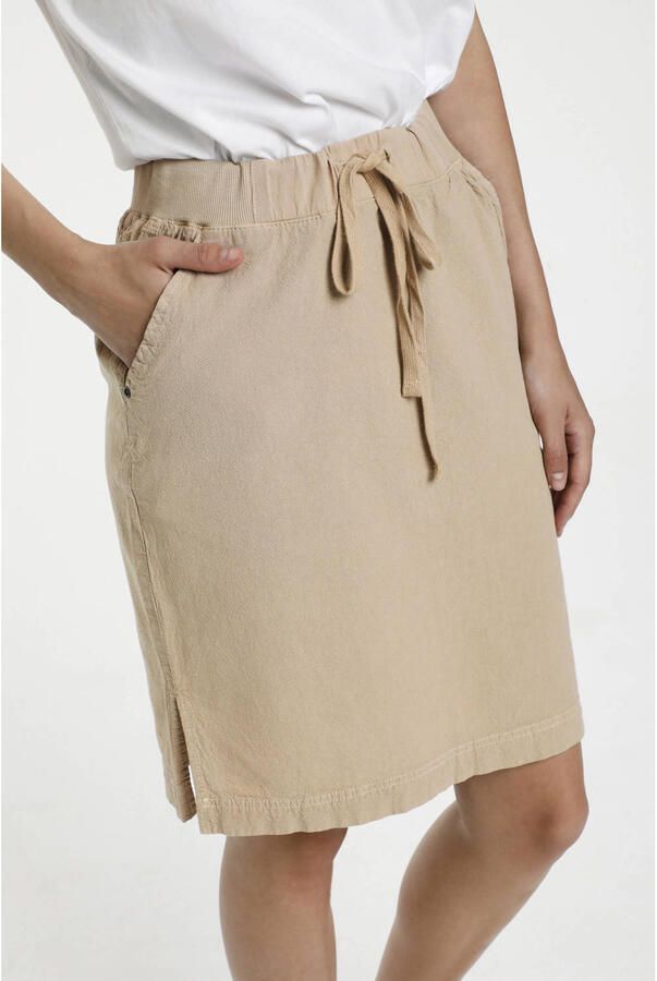 Kaffe Knielange rok met steekzakken model 'NAYA'