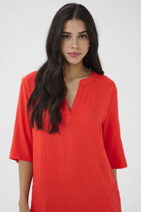 Kaffe maxi jurk rood