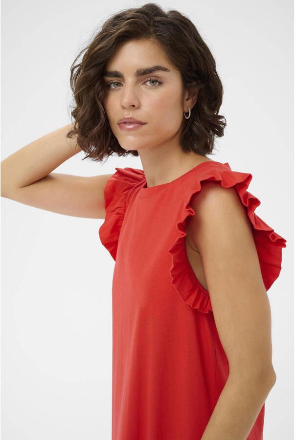 Kaffe maxi jurk rood - Foto 2