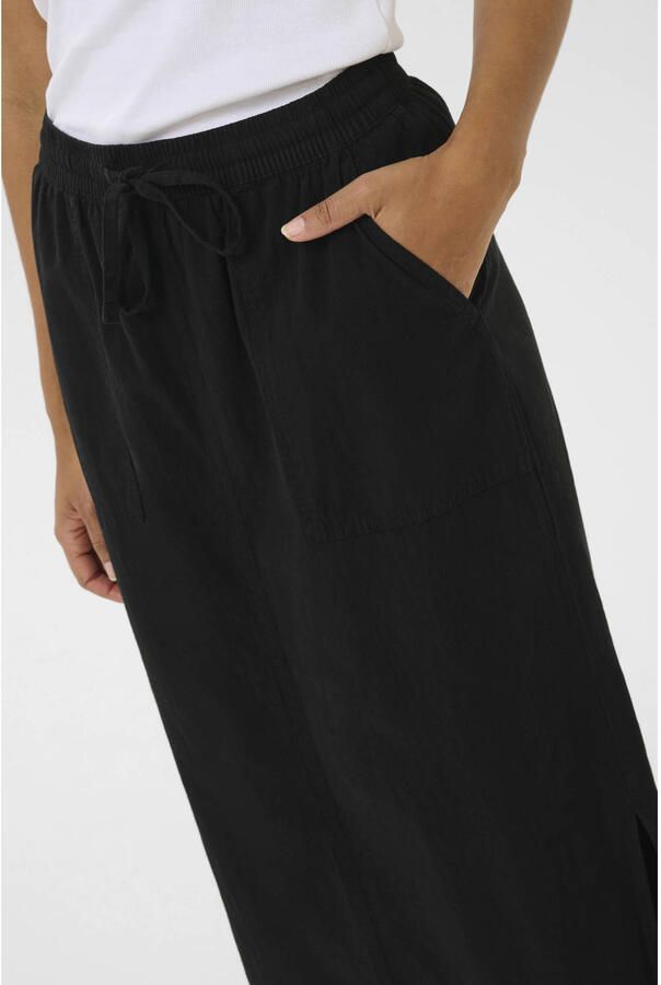 Kaffe Zwarte Diepe Rok met Zijsplitten Black Dames - Foto 2