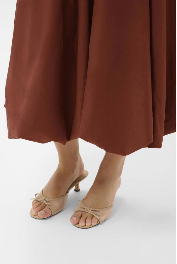 Kaffe midi jurk donker oranje