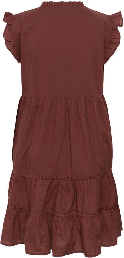 Kaffe mini jurk koraalrood - Foto 3