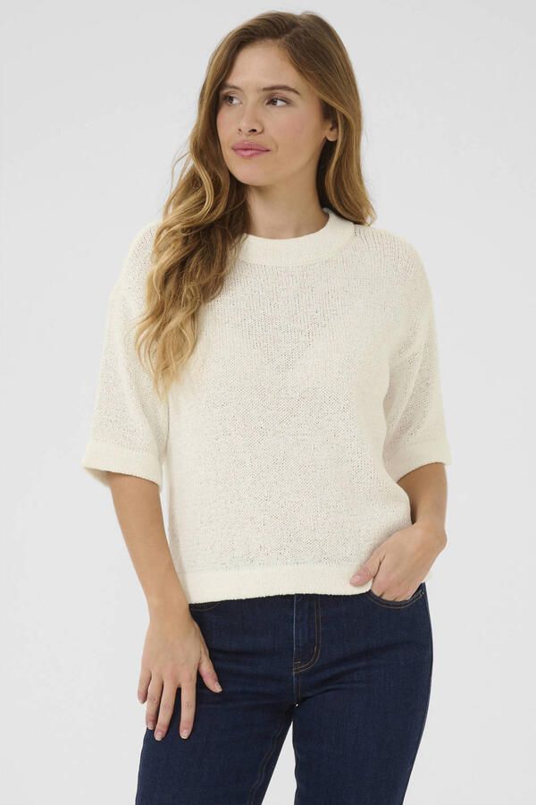 Kaffe Regular fit gebreide pullover met ronde hals