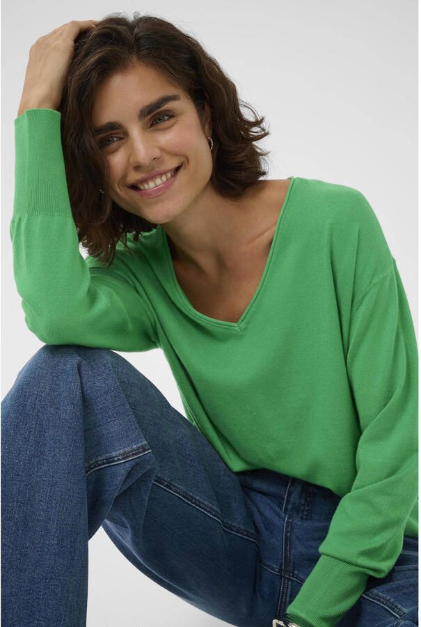 Kaffe pullover groen fijn gebreid - Foto 2