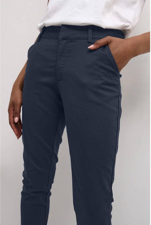 Kaffe Regular fit broek met steekzakken opzij model 'Kalea'