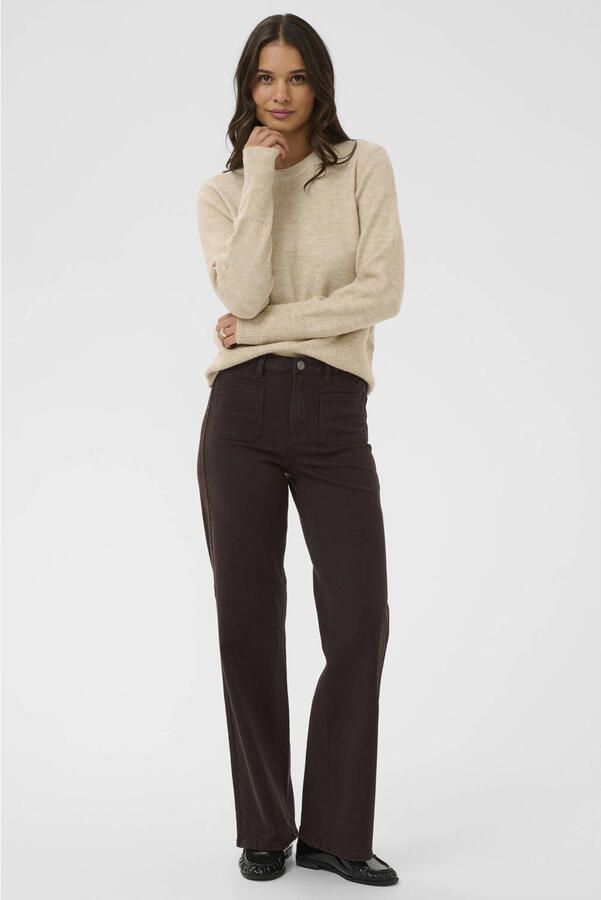 Kaffe regular fit jeans bruin - Foto 2