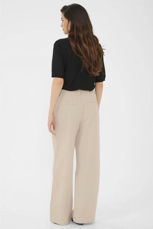 Kaffe regular high waist broek beige - Foto 3