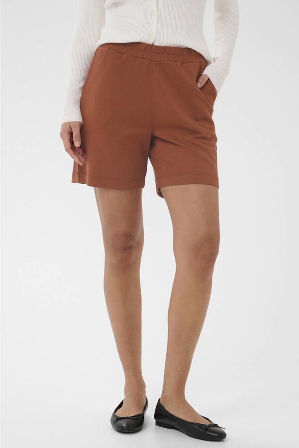 Kaffe regular high waist casual short bruin - Foto 3