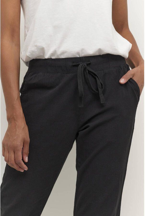 Kaffe relaxed regular waist capri zwart