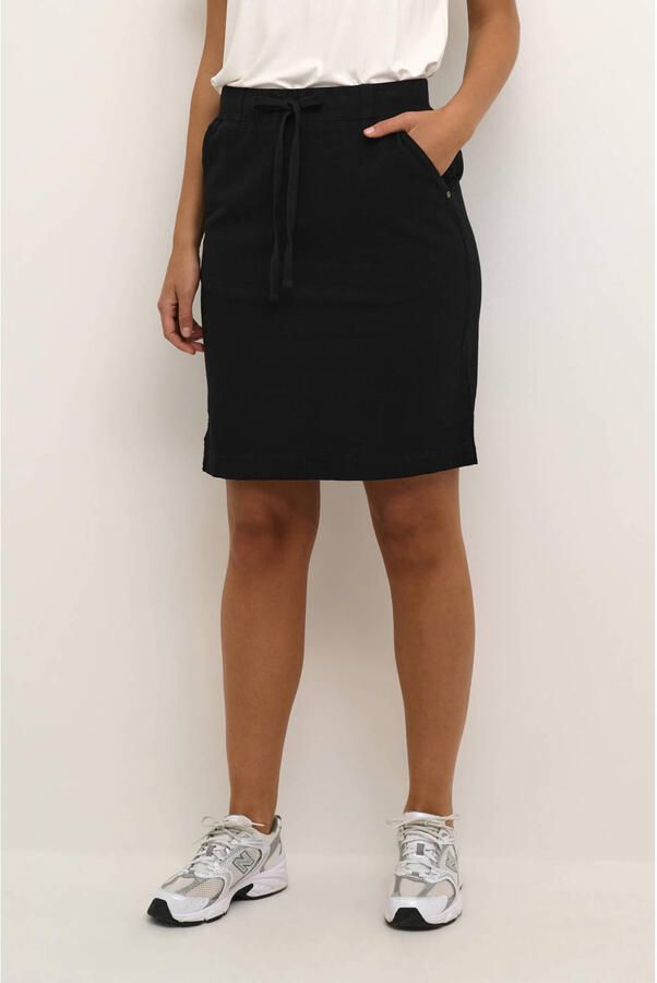 Kaffe Knielange rok met steekzakken model 'NAYA'