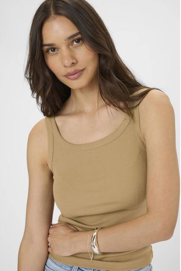 Kaffe singlet bruin