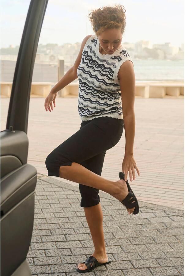 Kaffe skinny regular waist capri zwart - Foto 3