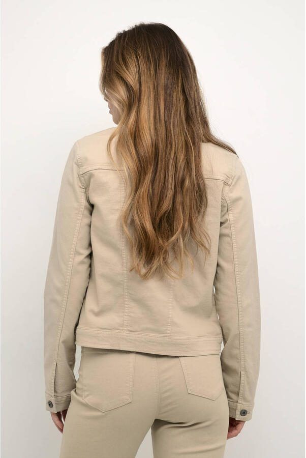 Kaffe spijkerjas beige - Foto 2