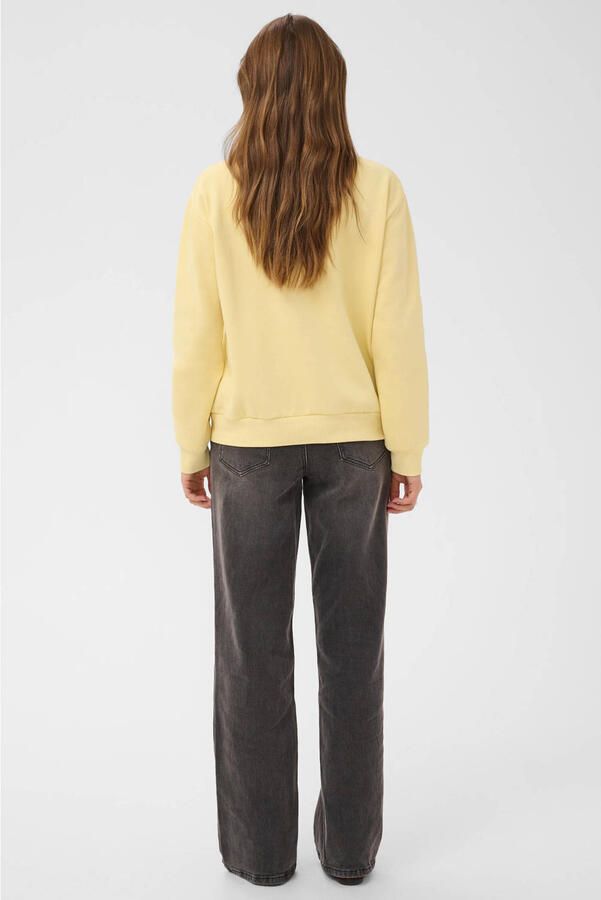 Kaffe sweater met borduursels en print geel - Foto 2