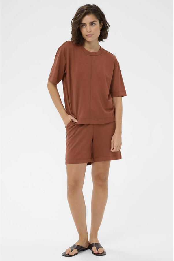 Kaffe T-shirt roodbruin - Foto 3