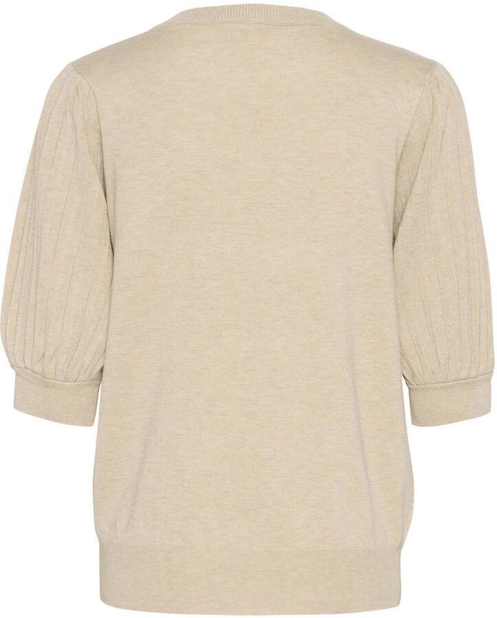 Kaffe top beige fijn gebreid - Foto 2