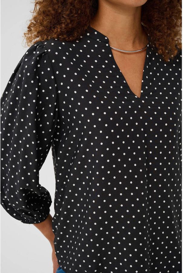 Kaffe top met stippen zwart - Foto 2