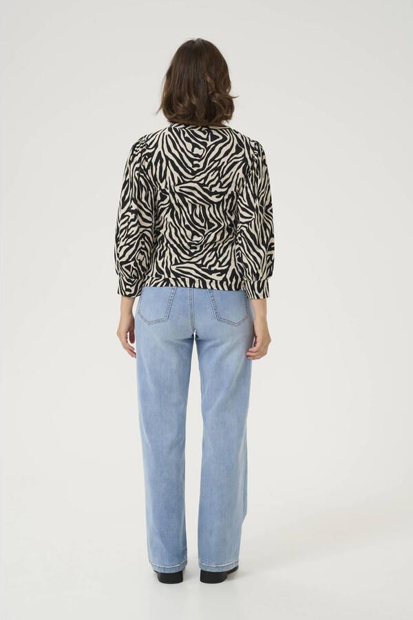 Kaffe Moonstruck Black Graphic Tee Top Black Dames - Foto 3