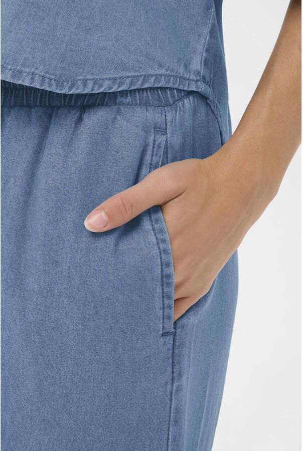 Kaffe wide leg regular waist broek medium blue denim - Foto 2