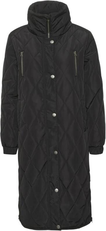 Kaffe Quilt Jacket Zwart Diep Stijlvol Black Dames